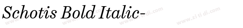 Schotis Bold Italic字体转换 Schotis Bold Italic字体转换